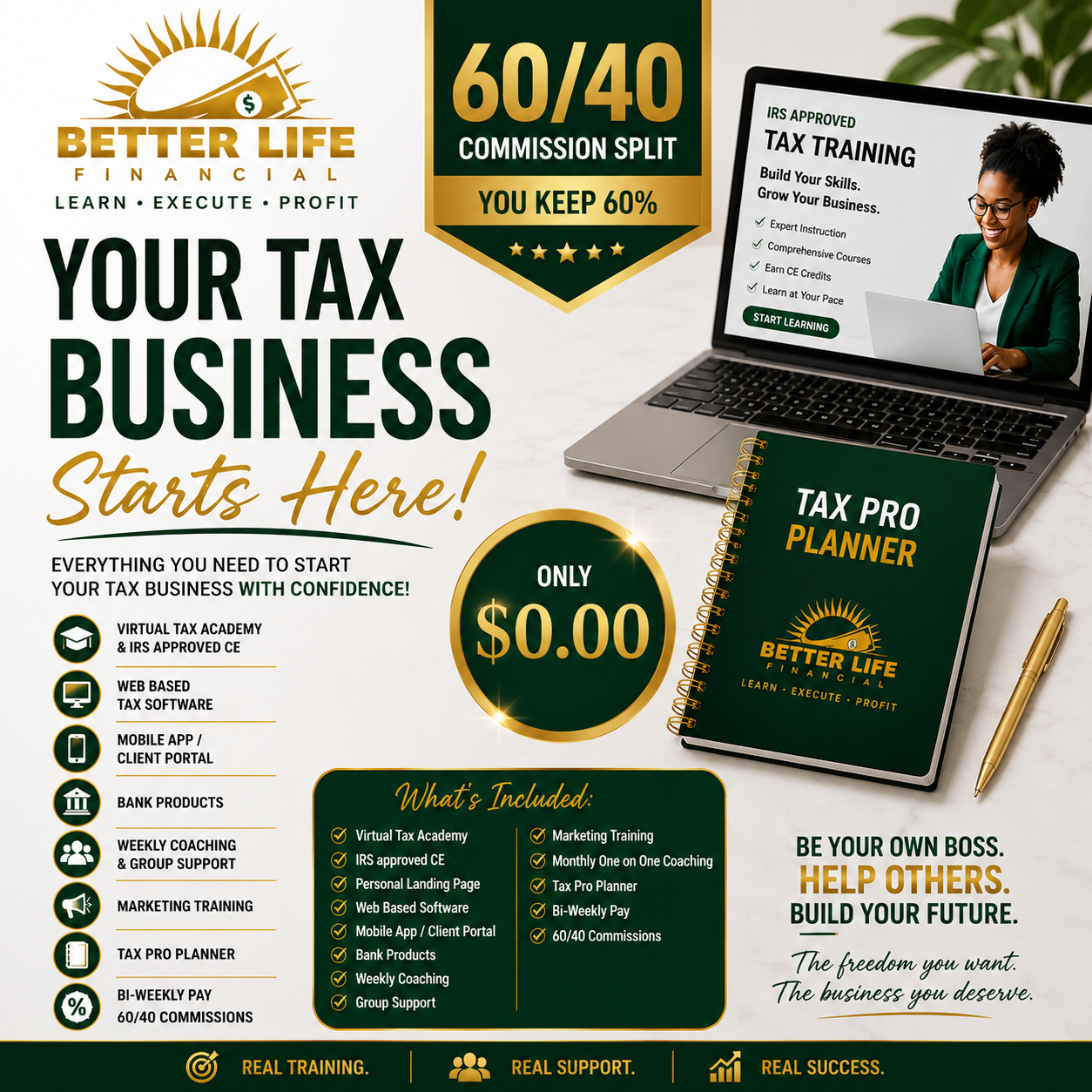 60/40 Starter Tax Business in a Box flyer